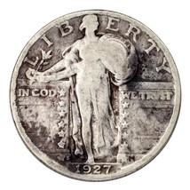 1927-S Argent Debout Liberty Quarts 25C ( Bon, G - État - £41.53 GBP