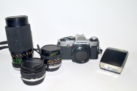 Olympus OMG Camera with F. Zuiko 50mm Lens Lot Not tested with film - $57.00