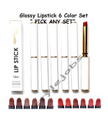 S.he Makeup Glossy Lipstick Nude Brown Red 6 Color Set - $10.92 CAD