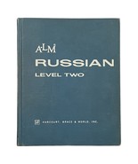 A-LM Russian Level Two Text Book Hardcover 1960&#39;s Harcourt Brace World HC - $66.62 CAD