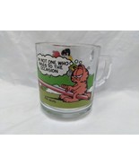 Vintage McDonald&#39;s 1980 Garfield On Teeter-totter Glass Cup 3 1/2&quot; - $16.97 CAD