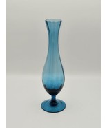 Italian Empoli Blue Glass Vase Vintage - $622.97 MXN