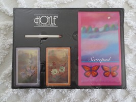 Sealed Nib Hoyle Collection FLOWERS/BUTTERFLIES 2-DECK Card Set With Scorepad - £7.82 GBP