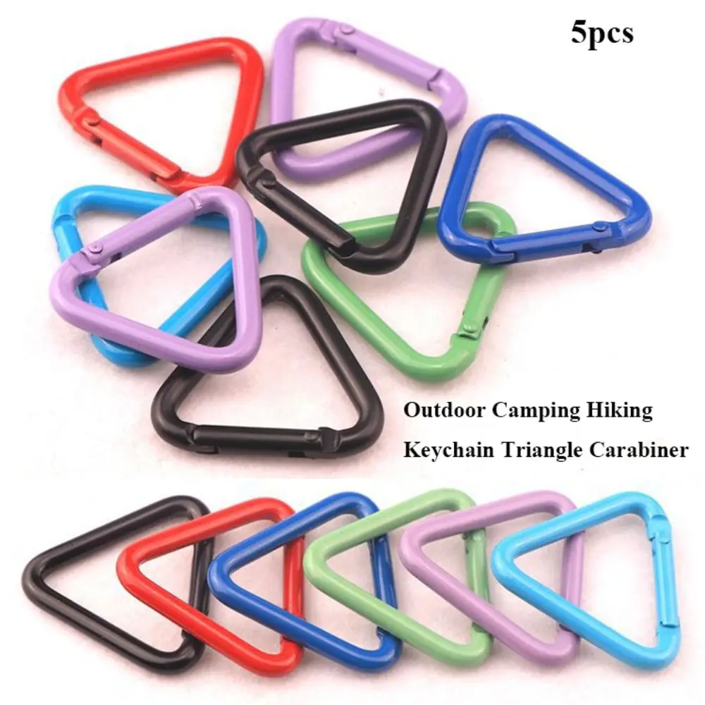 5pcs 6 Colors Carabiner High Quality 34*39*4.8mm Triangle Bottle Hook Kettle - £8.69 GBP