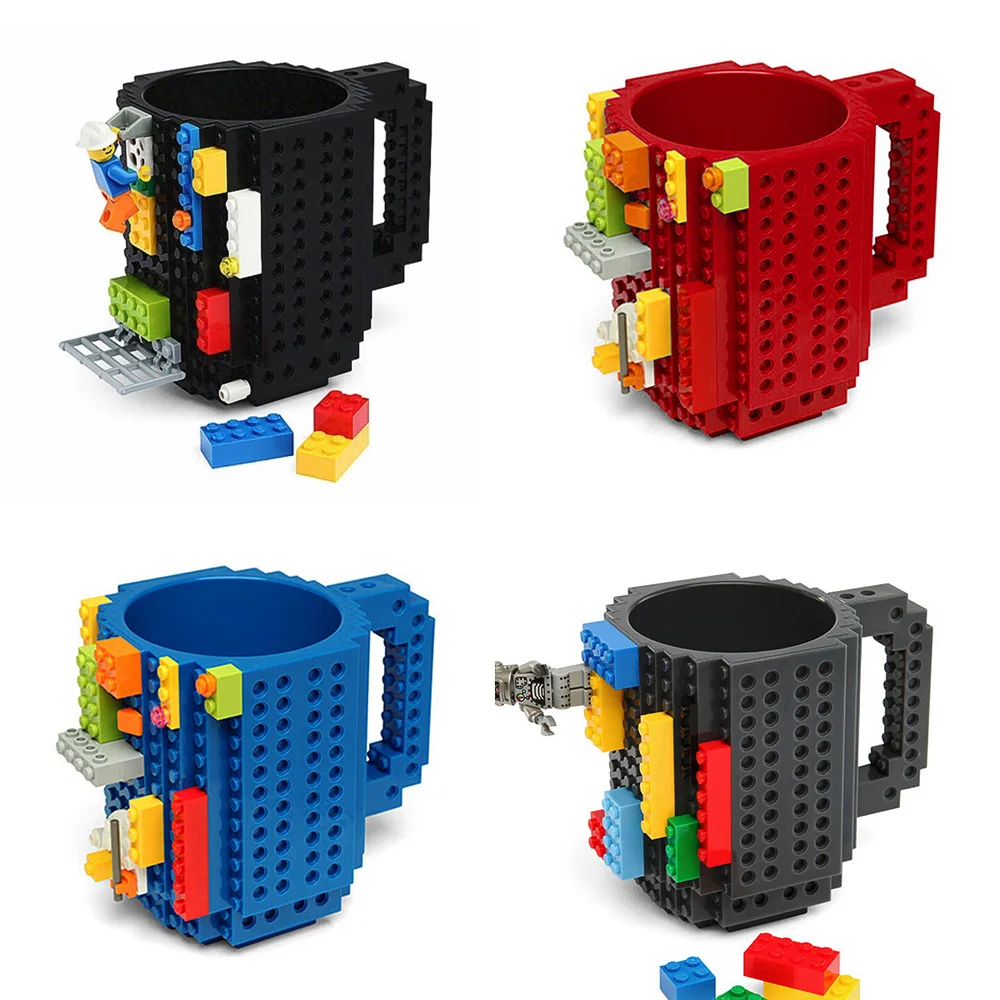 350Ml Creative Milk Mug Coffee Cups Creative Build-On Brick Mug Cups Dri... - £9.63 GBP