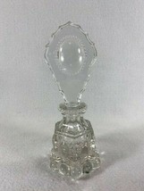 Early American Pattern Glass Perfume Bottle Adorable With Stopper - £8.97 GBP