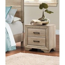 1pc Nightstand of Drawers Natural Finish Melamine Laminate Bed Side Table - £185.42 GBP