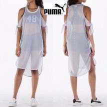 Puma Dress Xtreme Mesh Halogen Blue High Low Athletic Dress SZ L NWT - $39.20