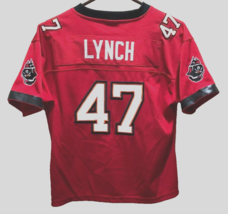 John Lynch #47 Tampa Bay Buccaneers NFC Vintage 90s Red Youth Sewn NFL Jersey L - $20.16