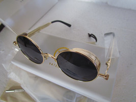 Vatenani Unisex Round Metal Frame Polarized Sunglasses Model 888 Gold - £35.96 GBP