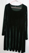 WOMENS SHEIN DARK GREEN SIZE LARGE DRESS ROUND COLLAR #8113 - £14.38 GBP