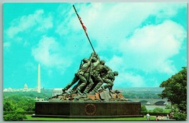 US Marine Corps Memorial Arlington Virginia VA UNP Chrome Postcard H9 - £2.34 GBP