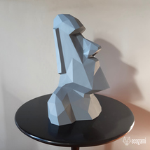Moai sculpture papercraft template - £7.98 GBP