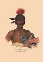 Moa-Na-Hon-Ga (An Ioway Chief) by Mckenney &amp; Hall - Art Print - £17.42 GBP+
