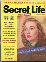 Secret Life Magazine October 1955- Marilyn Monroe- Martha Raye VG/FN - £47.61 GBP