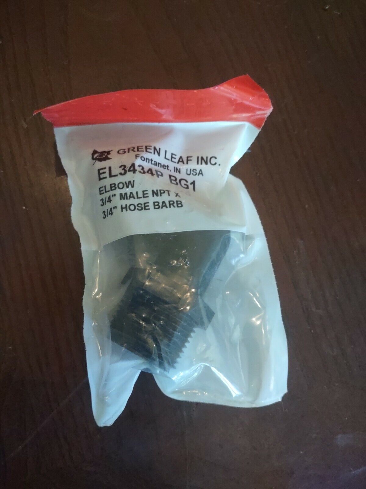 Elbow Poly 3/4 Mptx3/4 Barb,No EL 3434 P,  Green Leaf Inc - $14.73