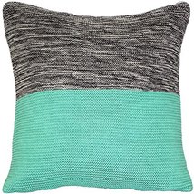 PILLOW DÉCOR Hygge Espen Yellow Colorblock Knit Pillow - £31.90 GBP