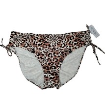 Time and Tru Womens 3XL Watercolor Cheetah Mid Rise Ruched Back Bikini Bottoms - £10.47 GBP