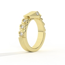 Yellow Gold Plated Silver Ouroboros Snake CZ Ring Women and Men Jewellery Ring - £259.79 GBP
