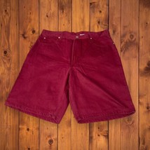 Vintage Jordache Classic Fit Jean Shorts Mens Size 38 Burgundy NWT Dead Stock - £27.69 GBP