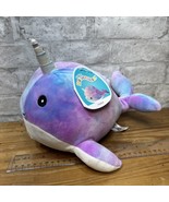 SQUISHMALLOW Hallie Narwhal Rainbow Tie Dye 11.5” Plush Limited Edition NWT - £15.51 GBP