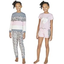 BCBG Girls 4 Pc. Sleep Set Gray Pink White Girl&#39;s Sz L (14-16) NWT - $307.46 MXN