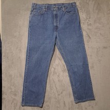 Levis 505 Mens Jeans Size 40x30 Blue Medium Wash Zip Fly Regular Fit Straight - £19.28 GBP