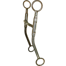 Ray Maheu Mahue Engraved Sterling Silver Dotted Dot Hinged Mouth Snaffle Bit - £501.76 GBP