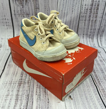 Vintage Nike Lil Nipper 1500 Toddler Size 2 W/ Box White Blue 80’s READ - £13.34 GBP