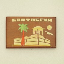 Colombia Cartagena Tourist Travel Wooden Souvenir Fridge Magnet - $8.81