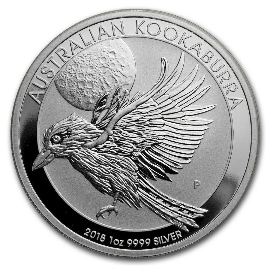 2018 Australia $1 Coin Silver 1oz Kookaburra (BU Condition) - $59.40