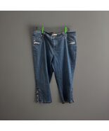 Faded Glory Womens Jeans Size 26W Blue High Rise Wide Leg With Snaps Dar... - €10,11 EUR