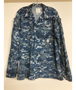 US Navy Blue Uniform Shirt Size Medium Long 8405-01-540-2426 Camouflage ... - $18.65