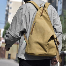 Large Capacity Men Women Canvas Shoulder Bag Sling Crossbody Chest Backpack  - £35.88 GBP