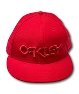 Vintage Oakley Baseball Cap New Era 59Fifty Red  Fitted 7 5/8 Streetwear... - $29.65