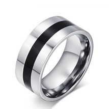 9mm Stainless Steel Band Ring Size: 6 - £3.47 GBP
