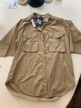 Vintage NWT columbia mens fishing short sleeve button down shirt, hand painted f - £38.66 GBP