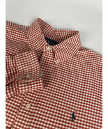 Ralph Lauren Classic Fit Mens XL Shirt Long Sleeve Button Up Red Check P... - £11.33 GBP