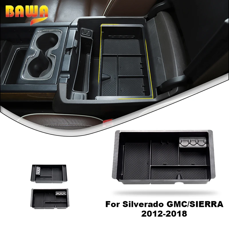 BAWA Armrest Storage Box Stowing Tidying for Chevy Silverado/GMC-SIERRA - $39.96