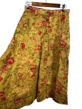 Vintage Maxi Skirt 10 Button Down Victorian Floral Romantic Roses Cottagecore - £74.22 GBP