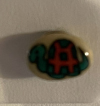 Pin Turtle Ceramic Tie or Lapel Pin with turtle Decal .5 Inches Vintage... - £6.01 GBP
