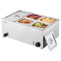 VEVOR 24QT Commercial Food Warmer, 5-Pan Electric Steam Table, 1200W , S... - €105,61 EUR