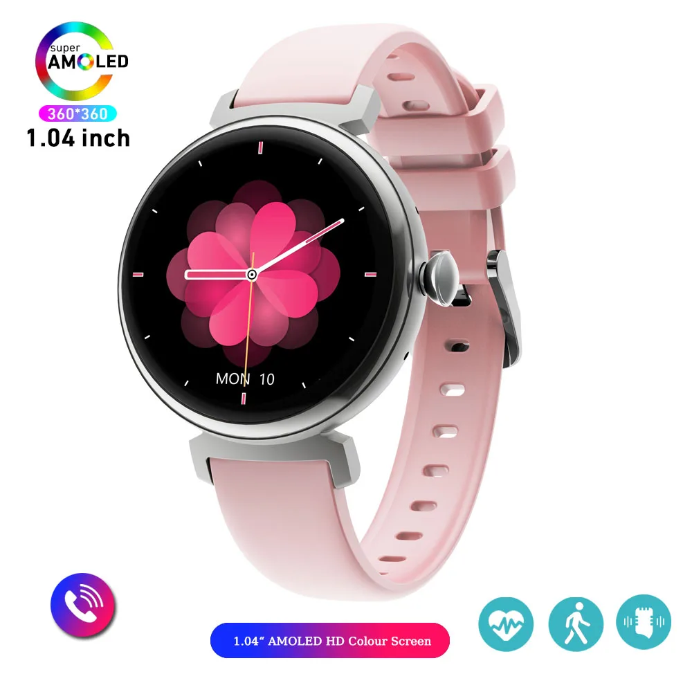 Fashion Ladies Smart Watch104 inch AMOLED Small Screen Always Display Bluetooth  - £42.13 GBP