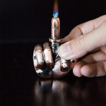 New Metal Creative Finger Lighter Inflatable Butane Direct Injection And Unusual - £9.40 GBP