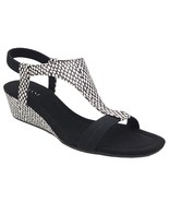 Alfani Women Slingback Wedge Sandals Vacanzaa Size US 8.5M Black White S... - £26.19 GBP