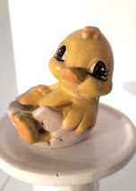 Vintage Miniature Baby Duck Figurine Easter Decoration 2&quot; tall - £6.15 GBP