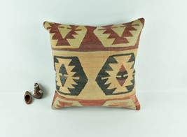 Vintage Kilim Pillow Cover 20x20 Decorative Turkish Rug Cushion Cover A2802 - $19.36