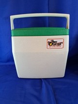 Coleman Oscar Personal Cooler #5274 White Green Lid Cupholder Lid Date 10/1979 - £29.72 GBP