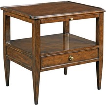 Nightstand Woodbridge Marseilles Hardwood Distressed Cherry Drawer Pullout Shelf - £1,369.41 GBP