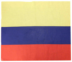 Colombia Country 22&quot;x22&quot; 100% Cotton Bandanna Bandana - £11.14 GBP